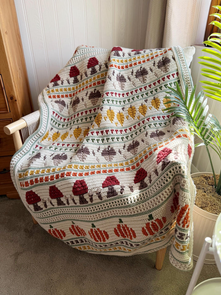Fall Mosaic Blanket Crochet Pattern