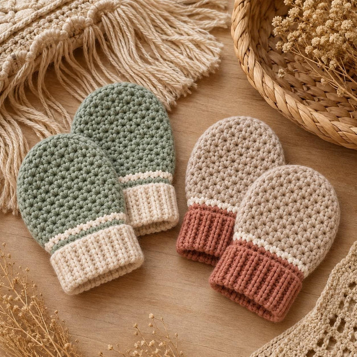 Thumbless Baby Mittens Crochet Pattern