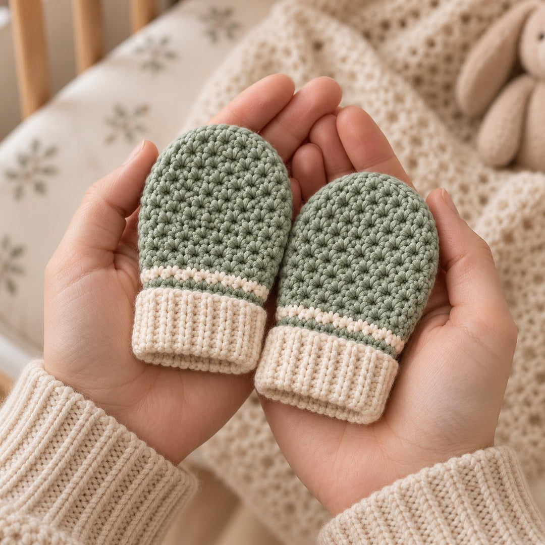 Thumbless Baby Mittens Crochet Pattern