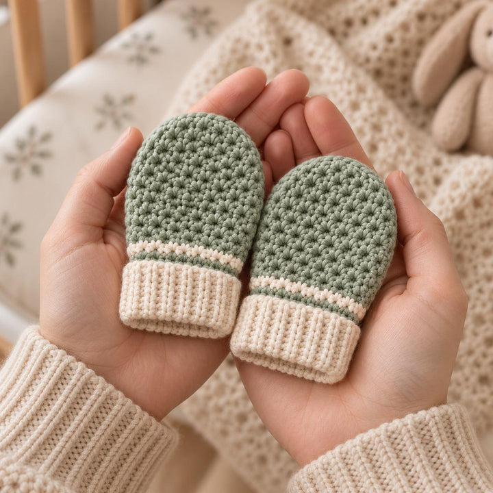 Thumbless Baby Mittens Crochet Pattern