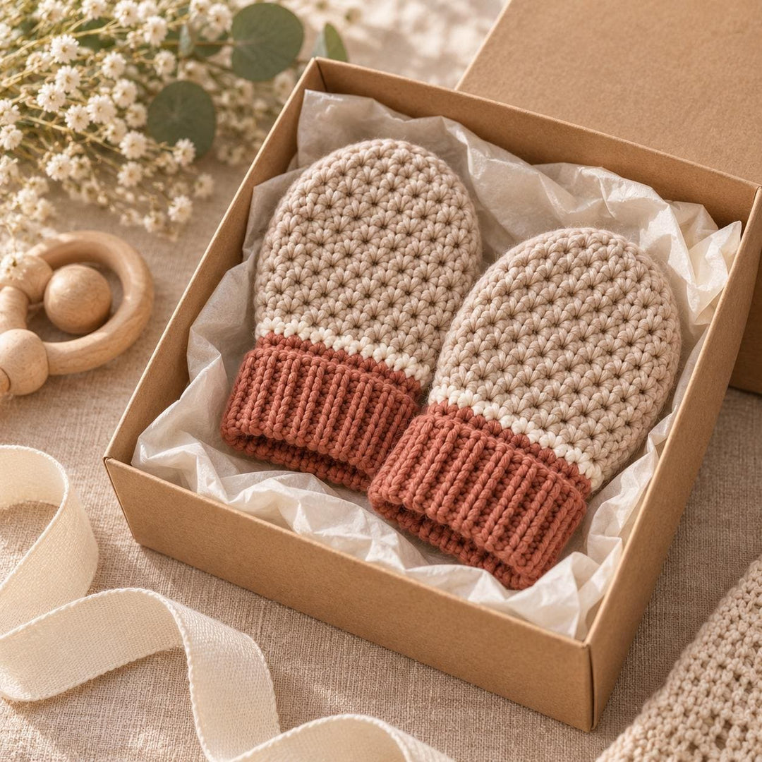 Thumbless Baby Mittens Crochet Pattern