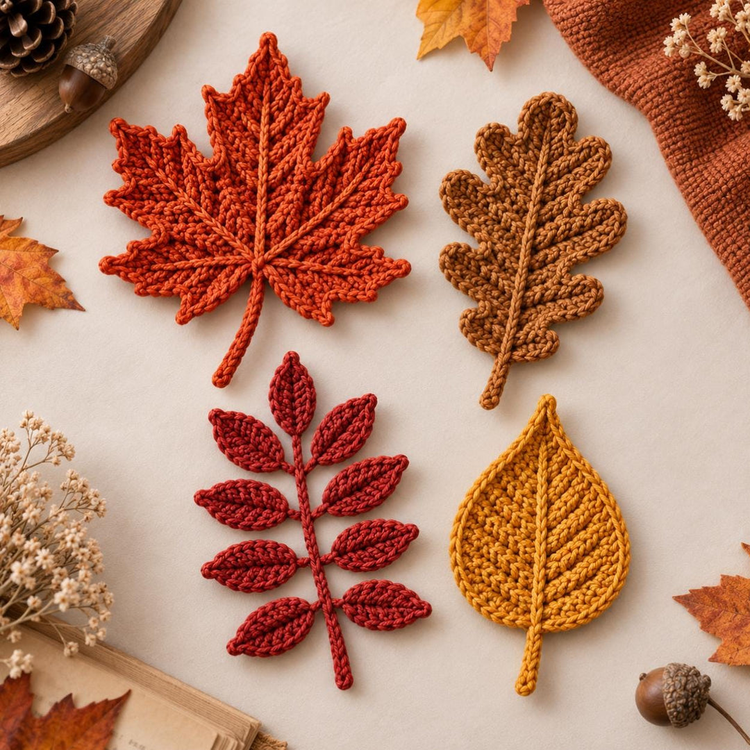 Autumn Maple Oak Leaf Crochet Pattern