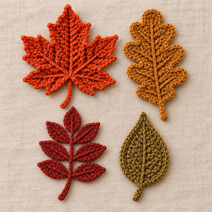 Autumn Maple Oak Leaf Crochet Pattern