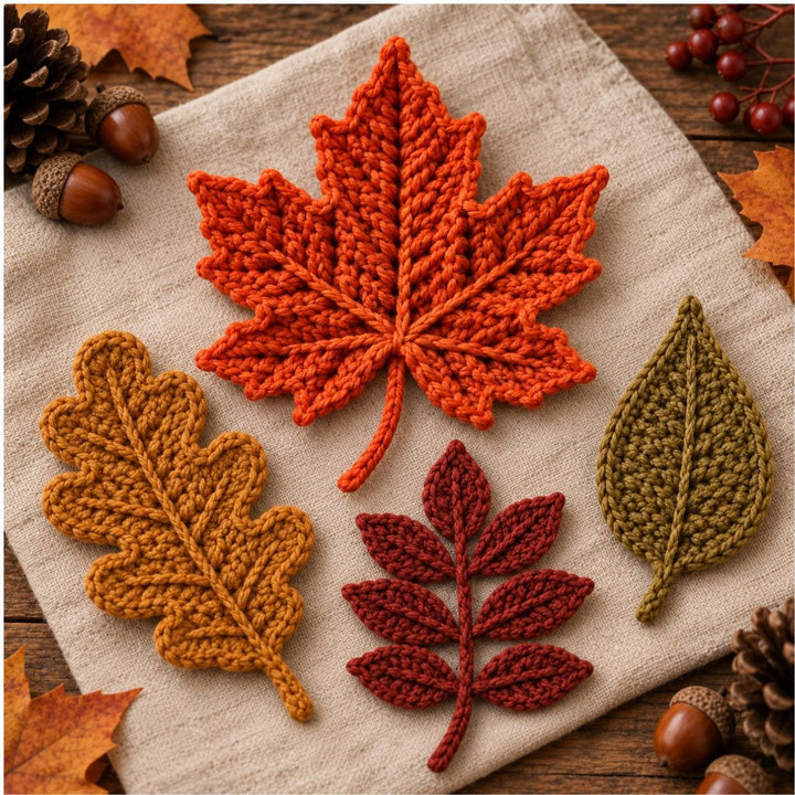 Autumn Maple Oak Leaf Crochet Pattern