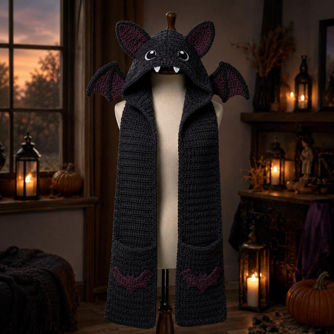 5 in 1 Halloween Hooded Scarf Crochet Pattern