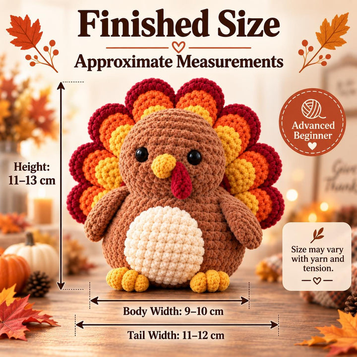 Thanksgiving Turkey Amigurumi Crochet Pattern