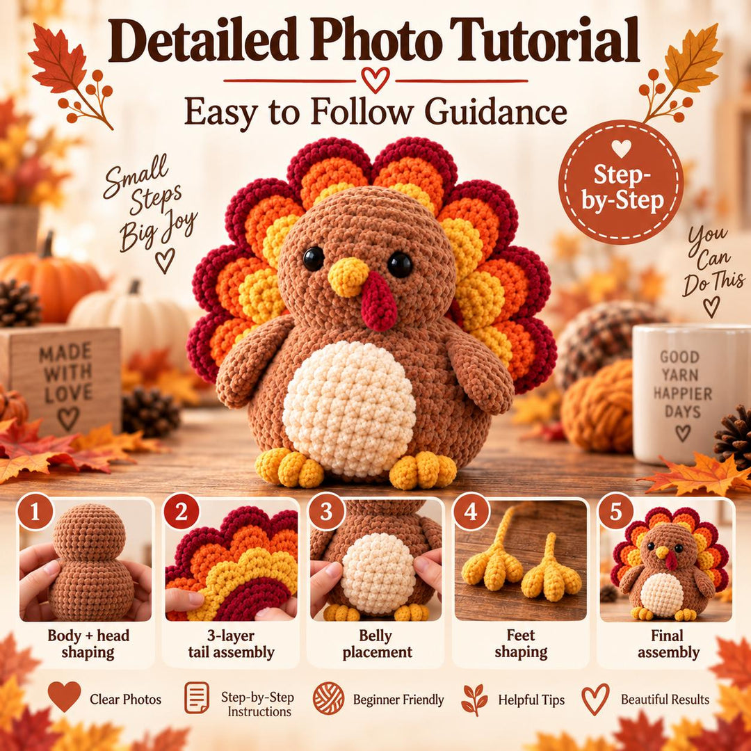 Thanksgiving Turkey Amigurumi Crochet Pattern