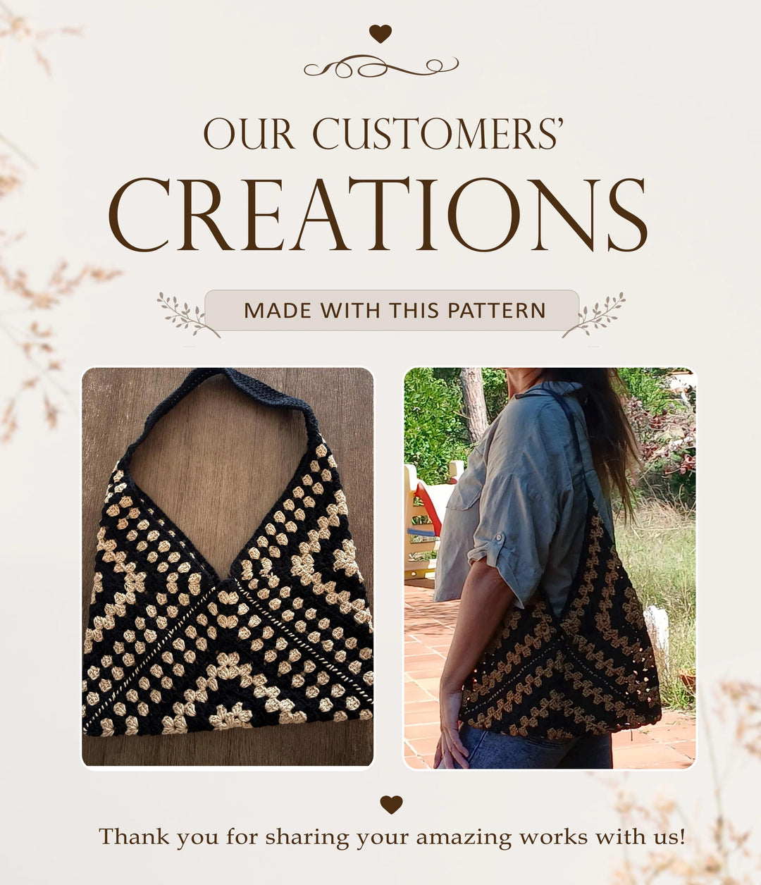 Beginner Granny Square Tote Bag Crochet Pattern
