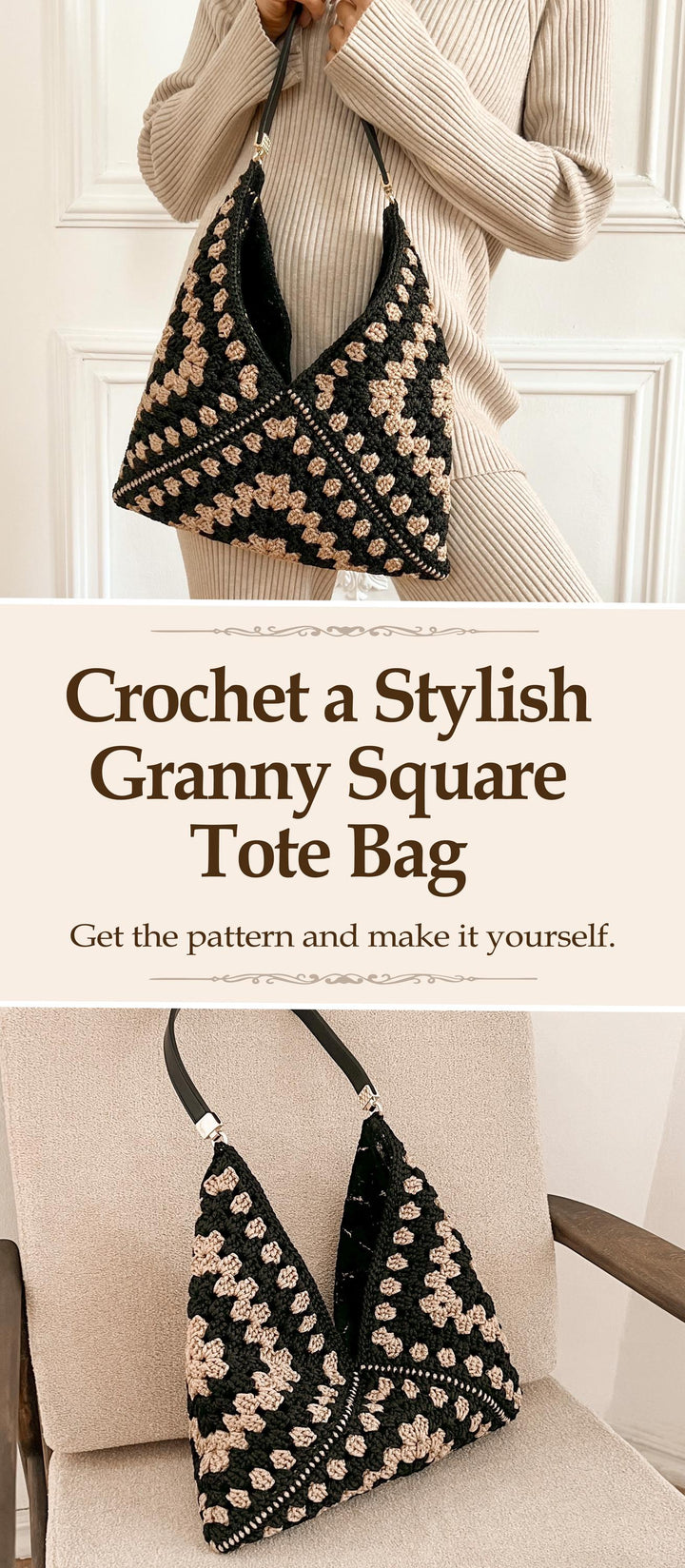 Beginner Granny Square Tote Bag Crochet Pattern