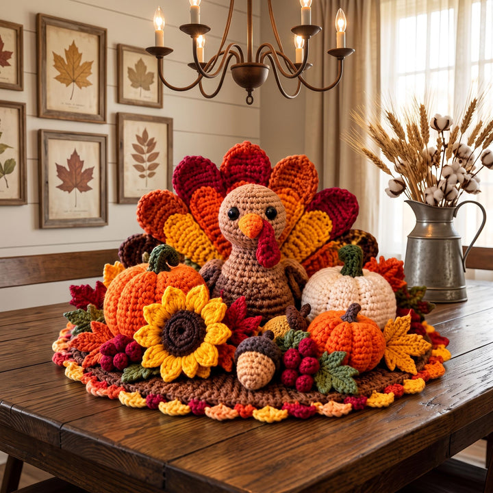 Thanksgiving Turkey Centerpiece Crochet Pattern