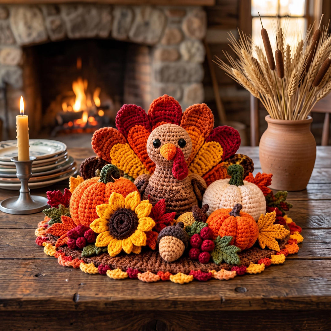 Thanksgiving Turkey Centerpiece Crochet Pattern