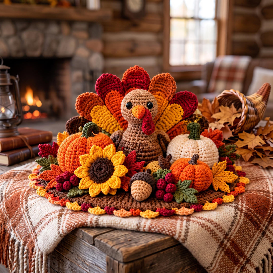 Thanksgiving Turkey Centerpiece Crochet Pattern