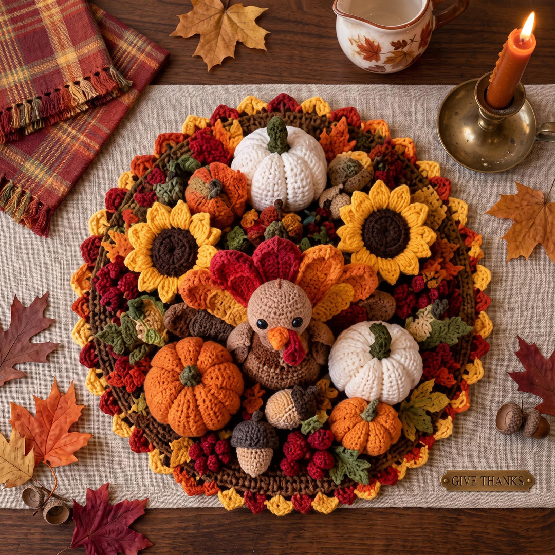 Thanksgiving Turkey Centerpiece Crochet Pattern