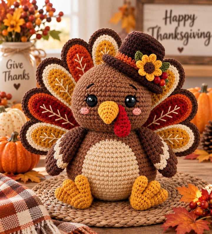 Thanksgiving Turkey Amigurumi Crochet Pattern