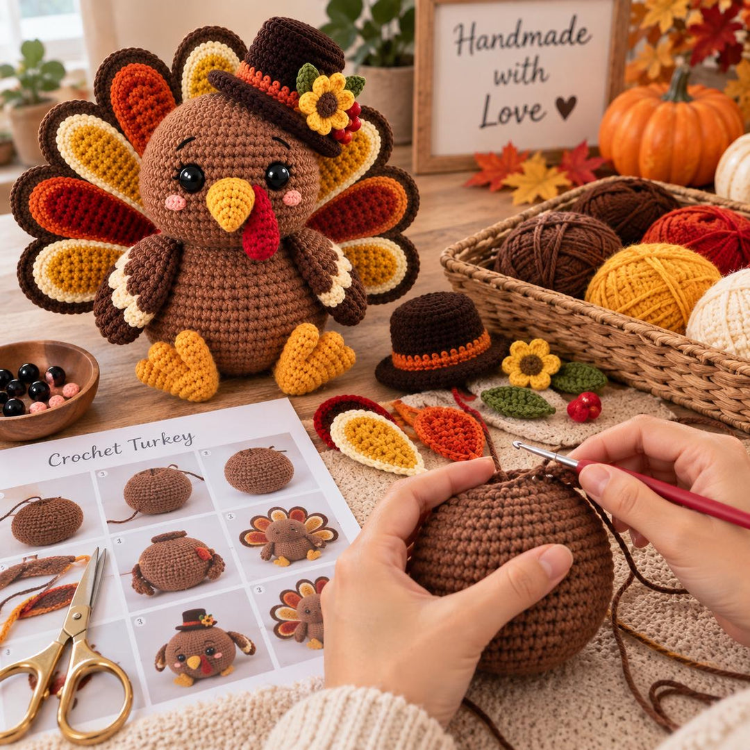 Thanksgiving Turkey Amigurumi Crochet Pattern