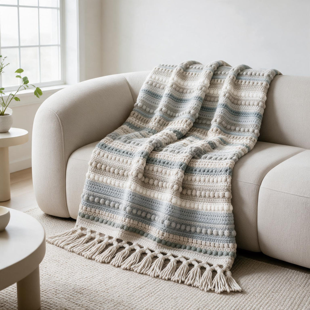 Desert Bloom Boho Throw Crochet Pattern