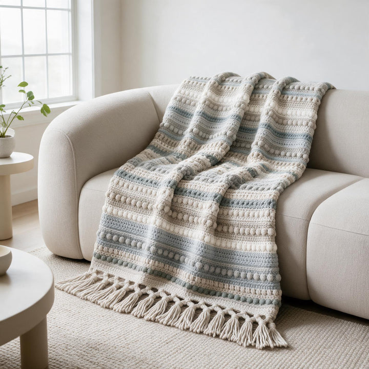 Desert Bloom Boho Throw Crochet Pattern