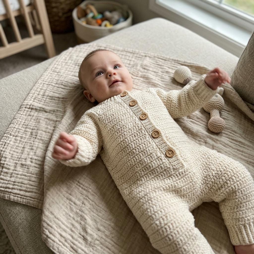 Easy Baby Romper Crochet Pattern