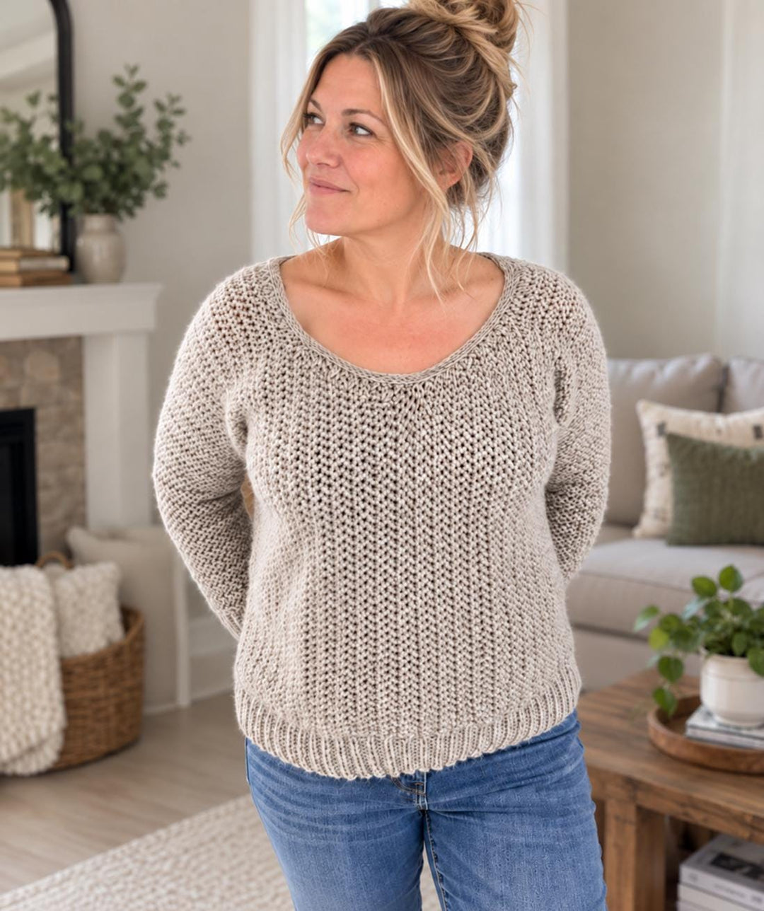 Frostwood Herringbone Pullover Crochet Pattern