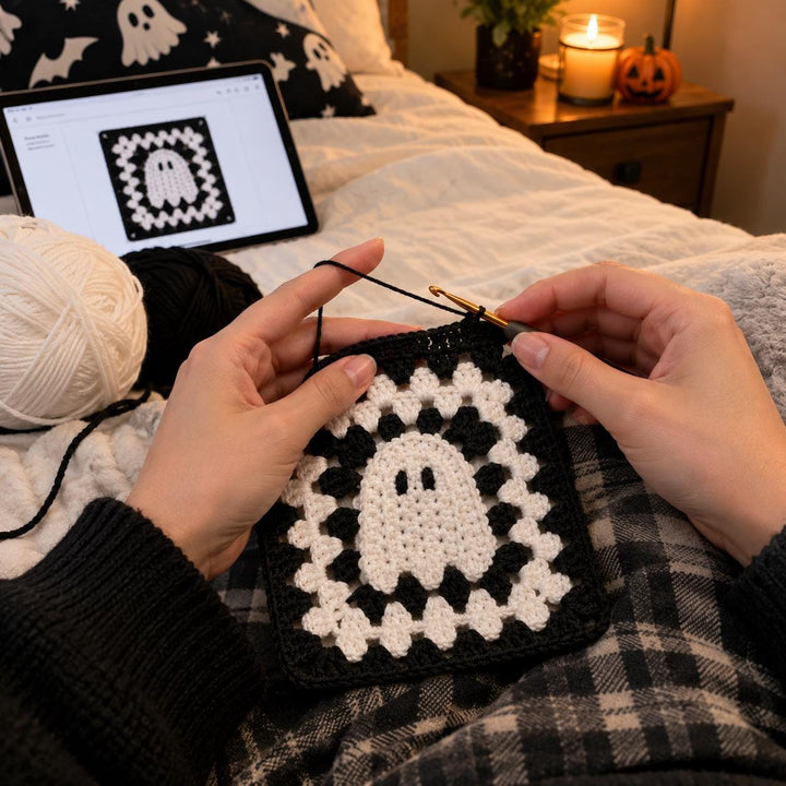 Ghost Granny Square Crochet Pattern