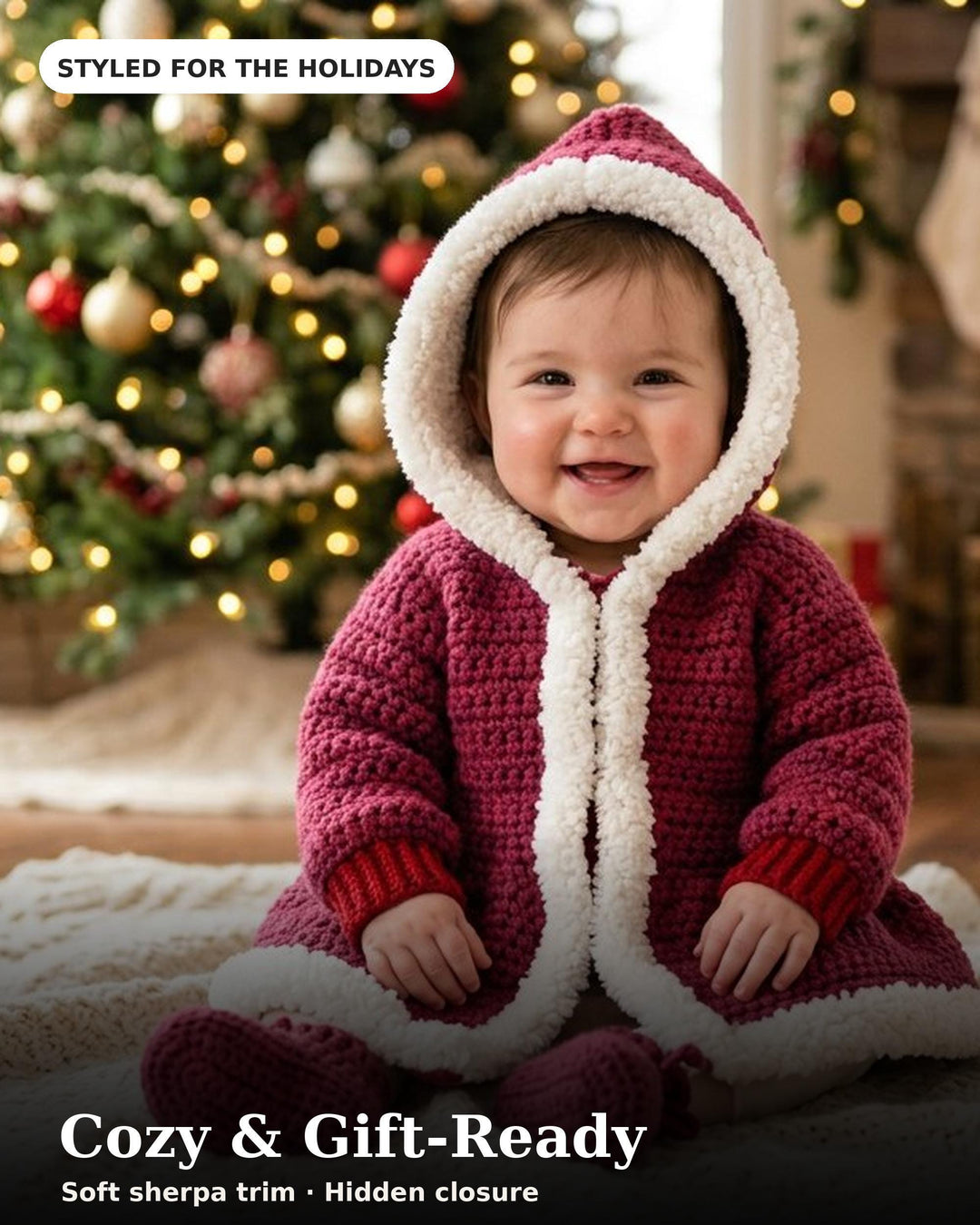 Baby Christmas Jacket Crochet Pattern