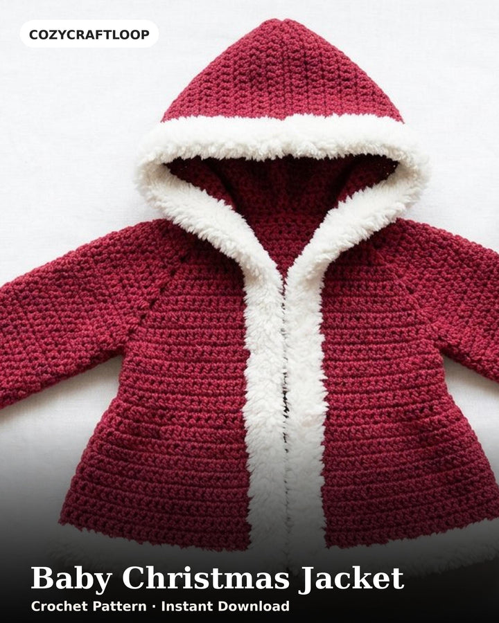 Baby Christmas Jacket Crochet Pattern