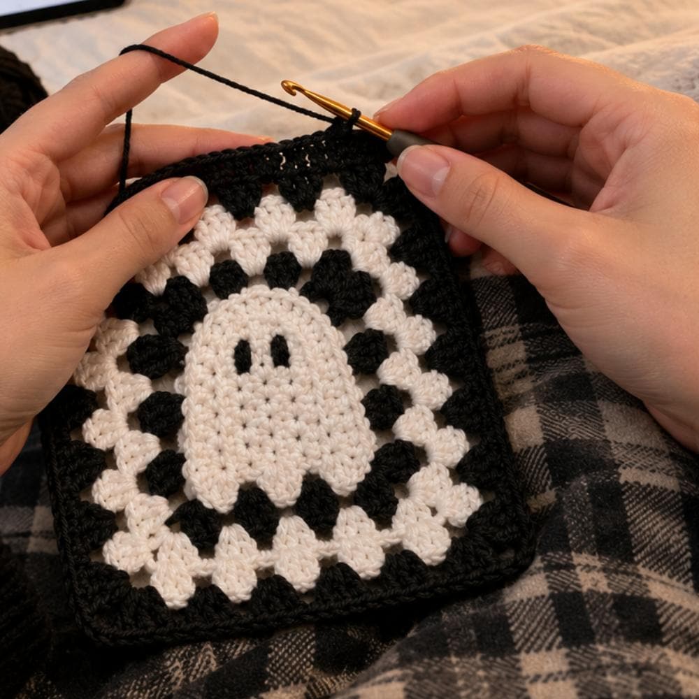 Ghost Granny Square Crochet Pattern