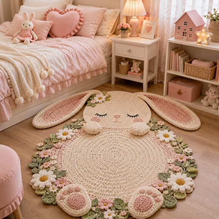 Bunny Floral Play Mat Crochet Pattern