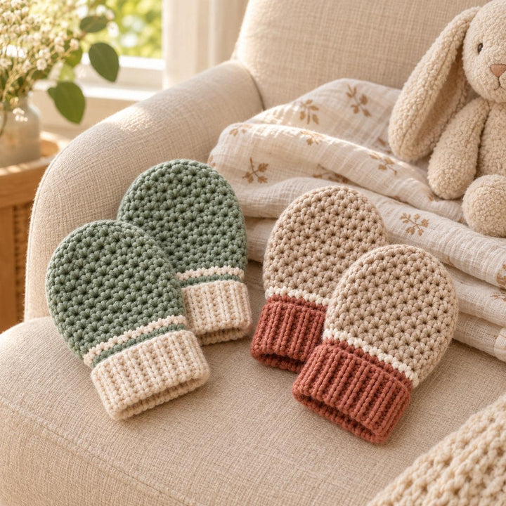 Thumbless Baby Mittens Crochet Pattern