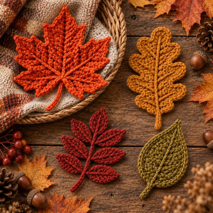 Autumn Maple Oak Leaf Crochet Pattern