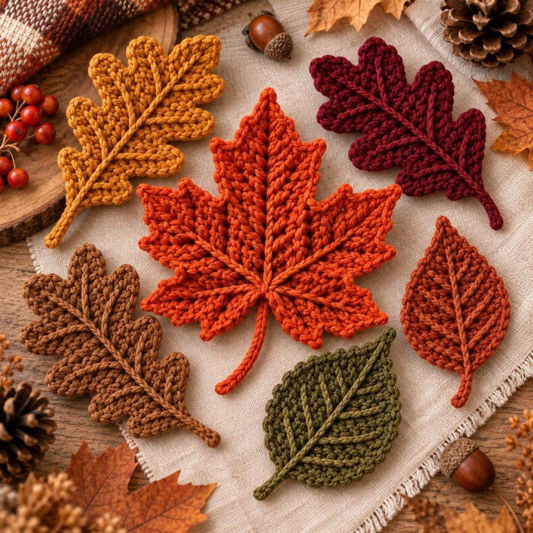 Autumn Maple Oak Leaf Crochet Pattern