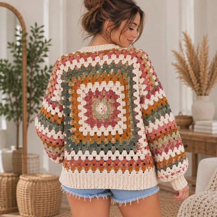 Granny Hexagon Cardigan Crochet Pattern