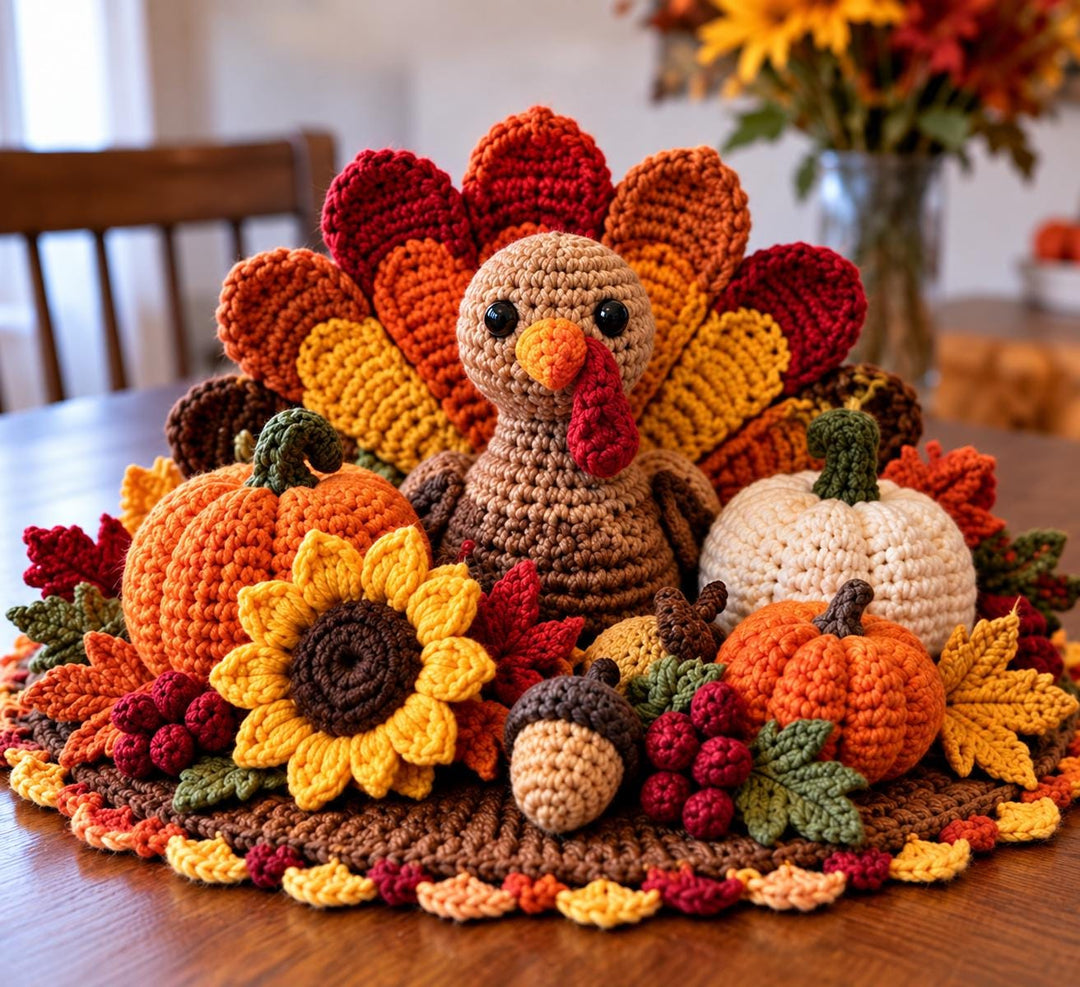 Thanksgiving Turkey Centerpiece Crochet Pattern