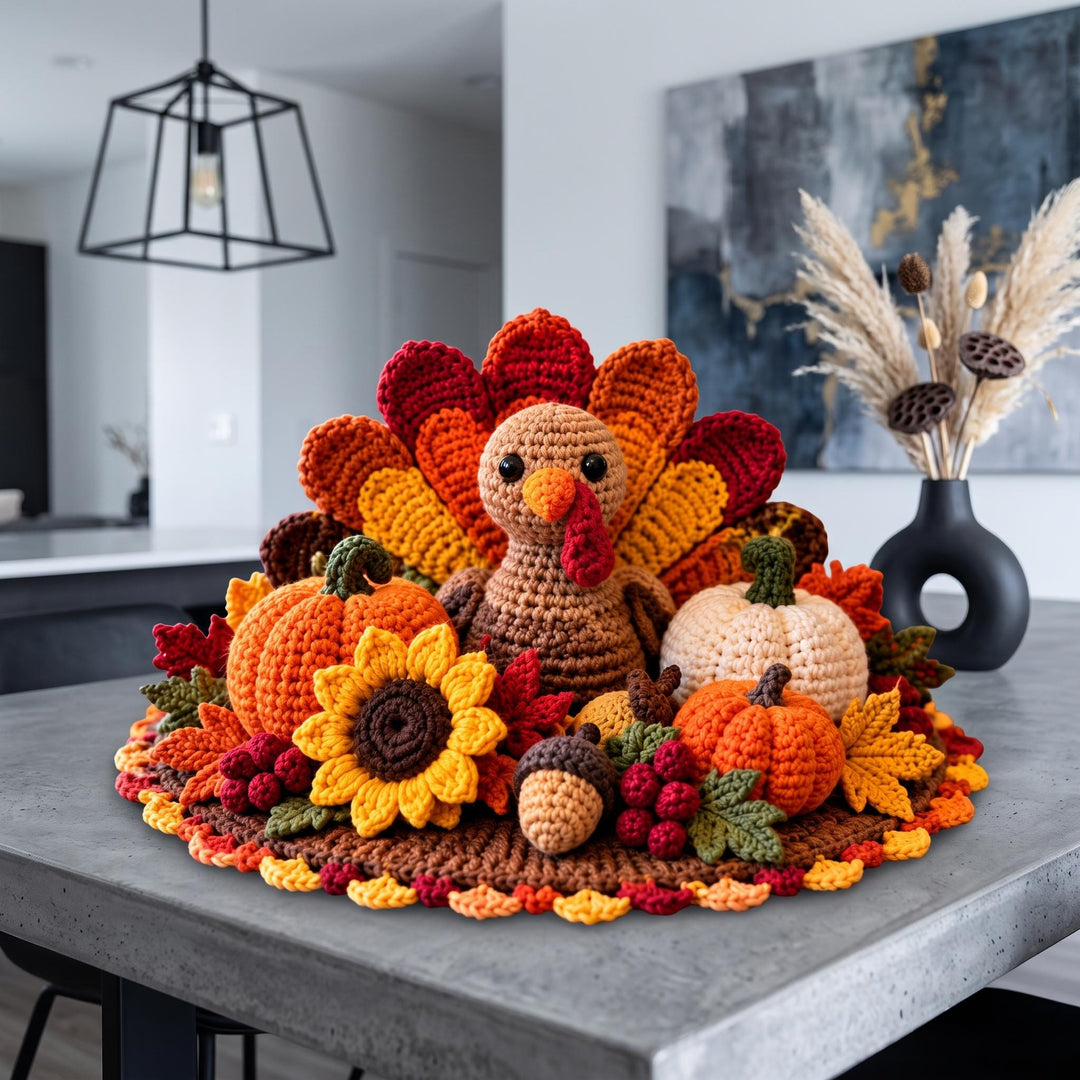 Thanksgiving Turkey Centerpiece Crochet Pattern