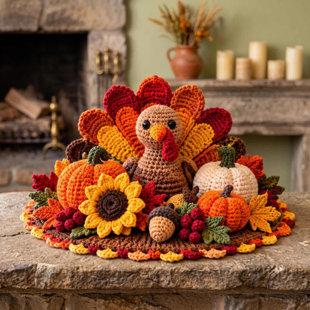 Thanksgiving Turkey Centerpiece Crochet Pattern