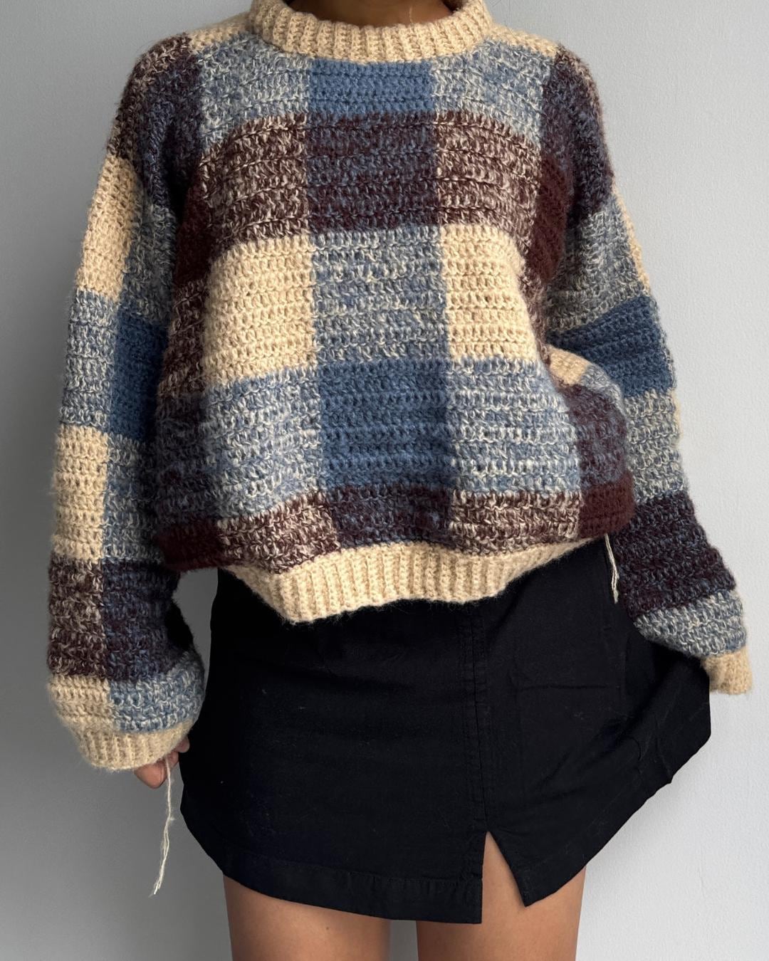 Willow Gingham Sweater Crochet Pattern