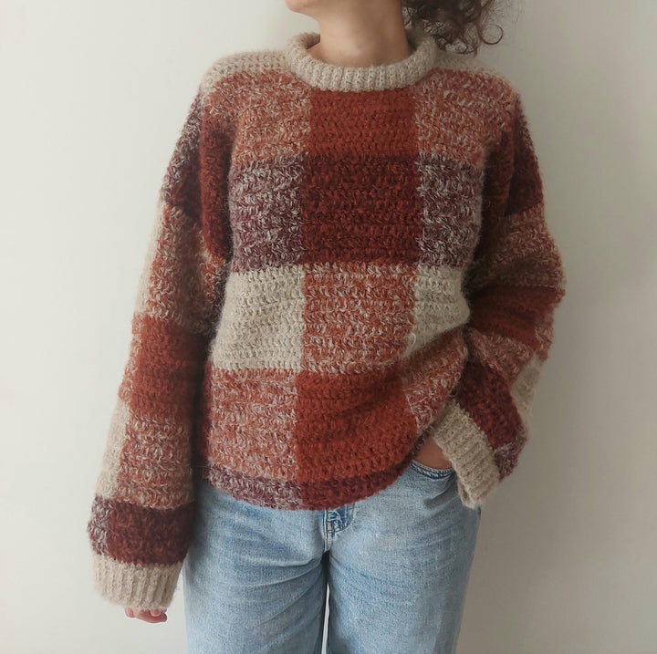 Willow Gingham Sweater Crochet Pattern