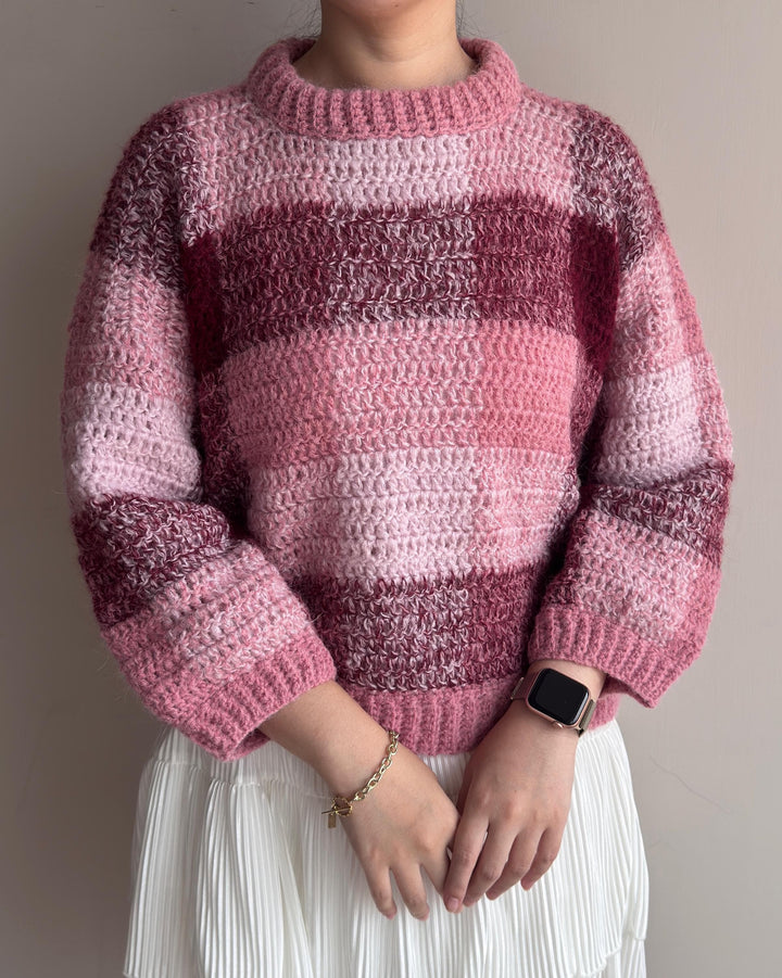 Willow Gingham Sweater Crochet Pattern