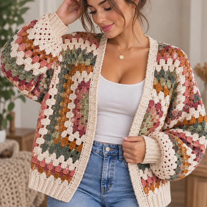 Granny Hexagon Cardigan Crochet Pattern