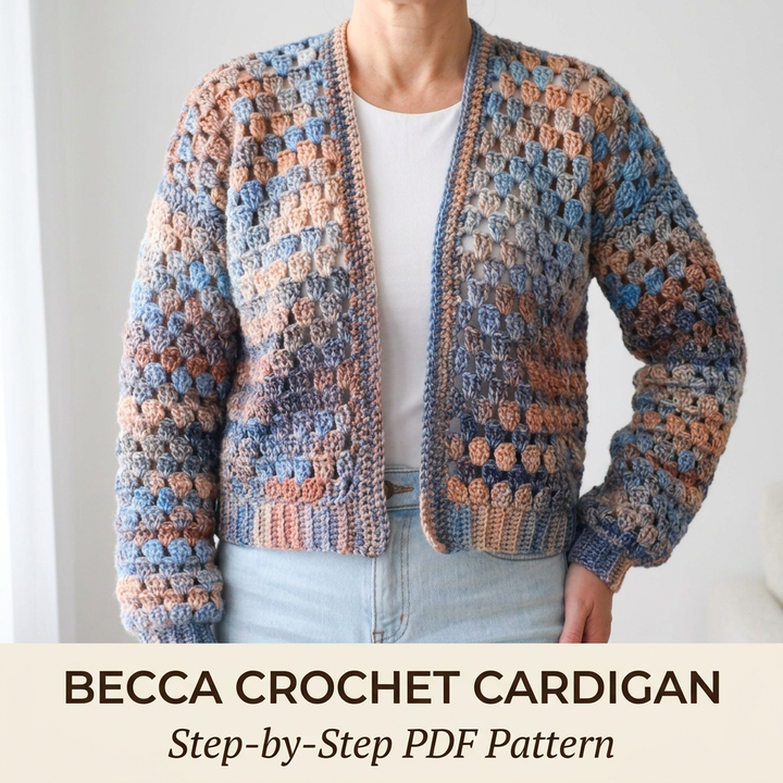 Becca Crochet Cardigan Pattern PDF