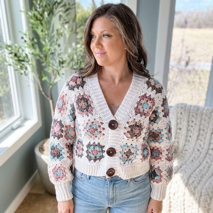 Blake Granny Square Cardigan Crochet Pattern