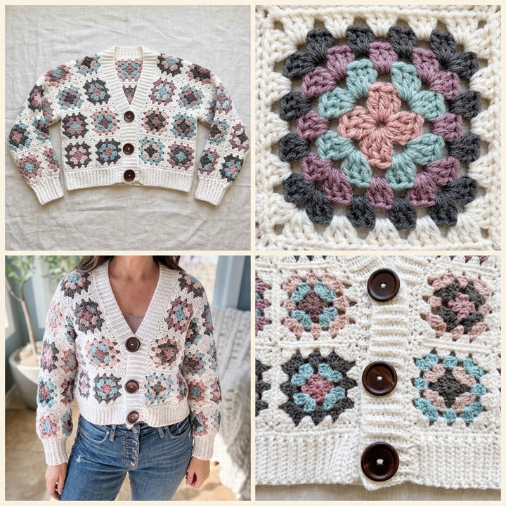 Blake Granny Square Cardigan Crochet Pattern