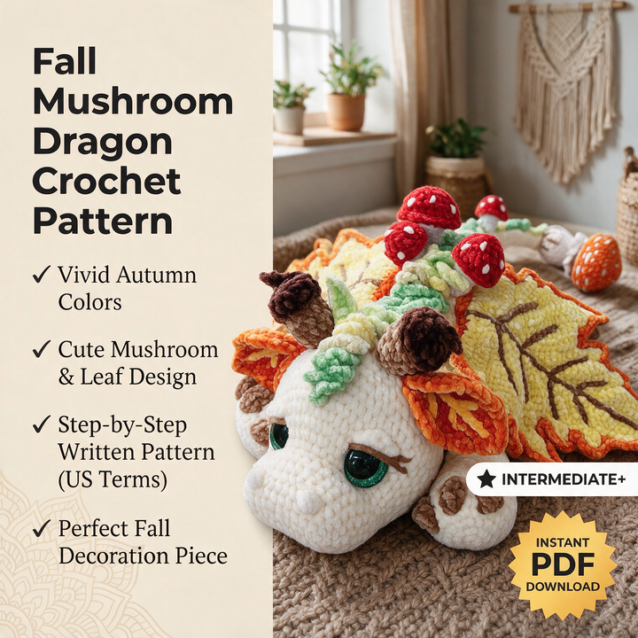 Fall Dragon Crochet Pattern