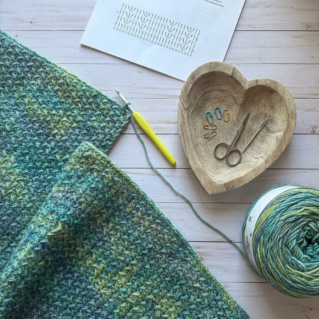 Easy Fishtail Beginner Blanket Crochet Pattern