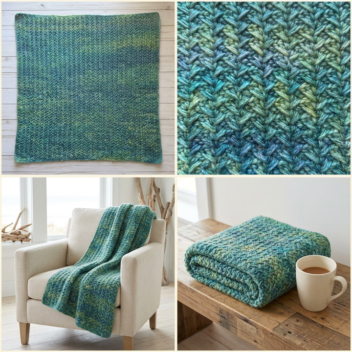 Easy Fishtail Beginner Blanket Crochet Pattern