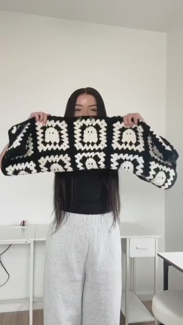 Ghost Granny Square Blanket Pattern