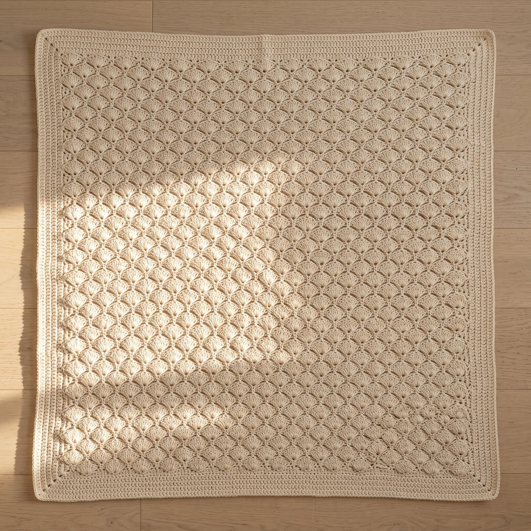 Easy Textured Shell Stitch Blanket Crochet Pattern