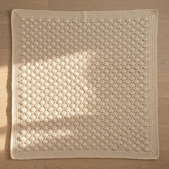 Easy Textured Shell Stitch Blanket Crochet Pattern