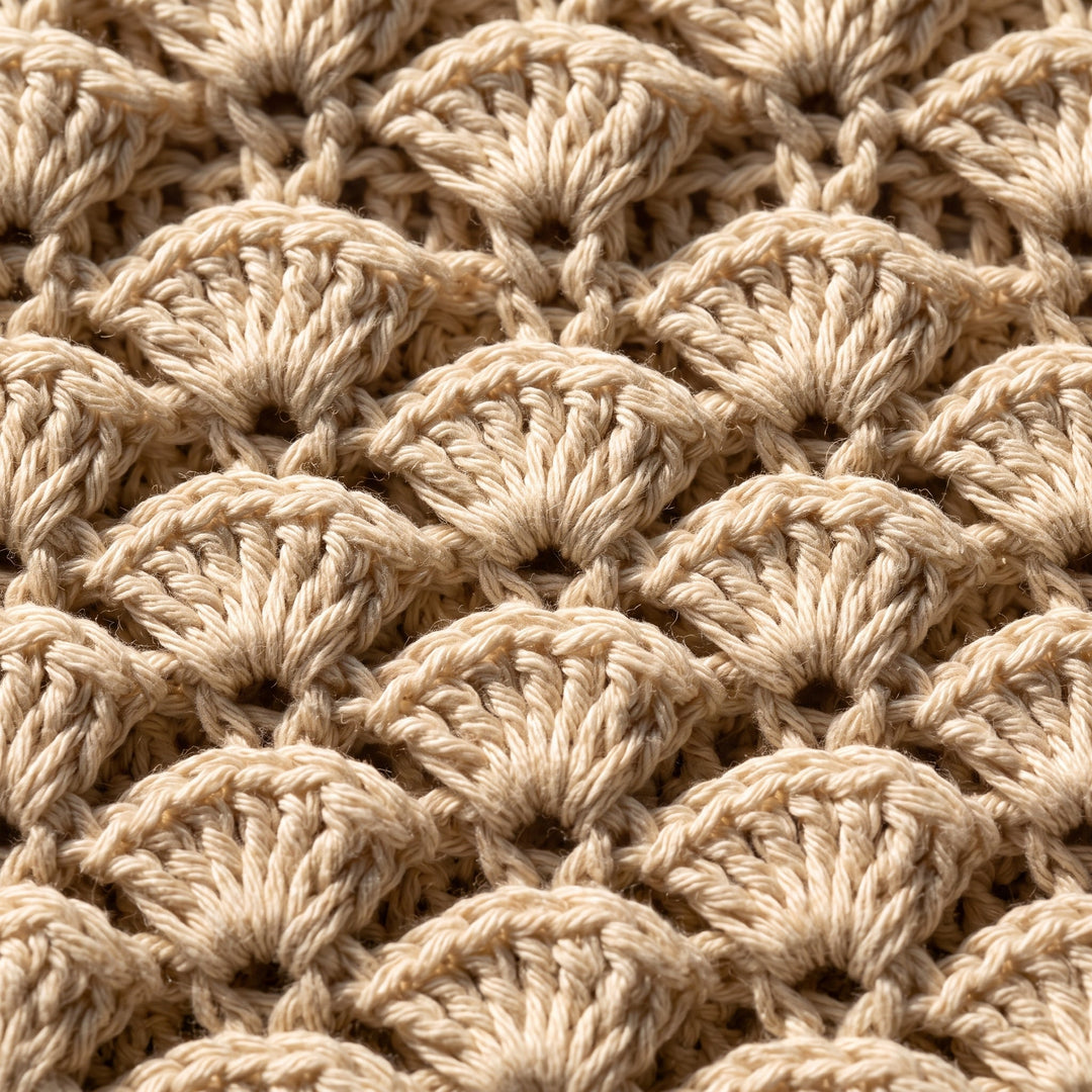 Easy Textured Shell Stitch Blanket Crochet Pattern