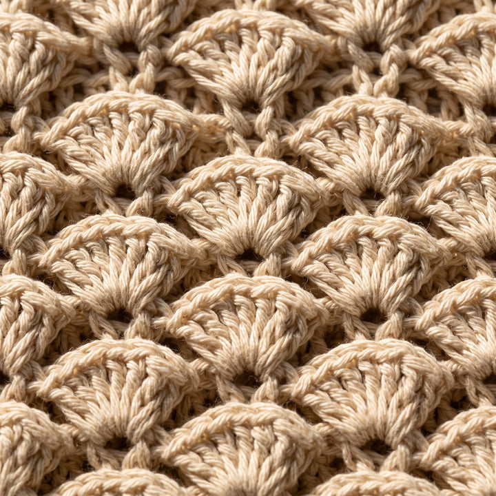 Easy Textured Shell Stitch Blanket Crochet Pattern